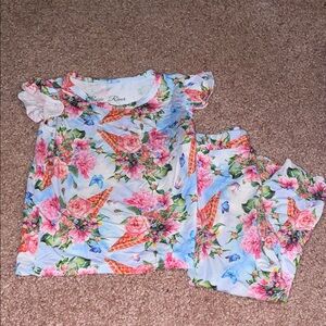 Bamboo Floral Kids Pajama Set